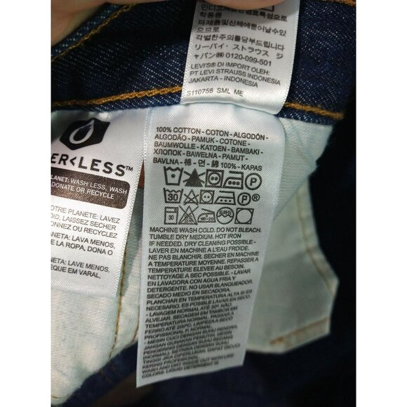 Levis 501XX Jeans Mens 38x32 Blue Denim Button Fly Straight Leg Dark Wash - Picture 8 of 9